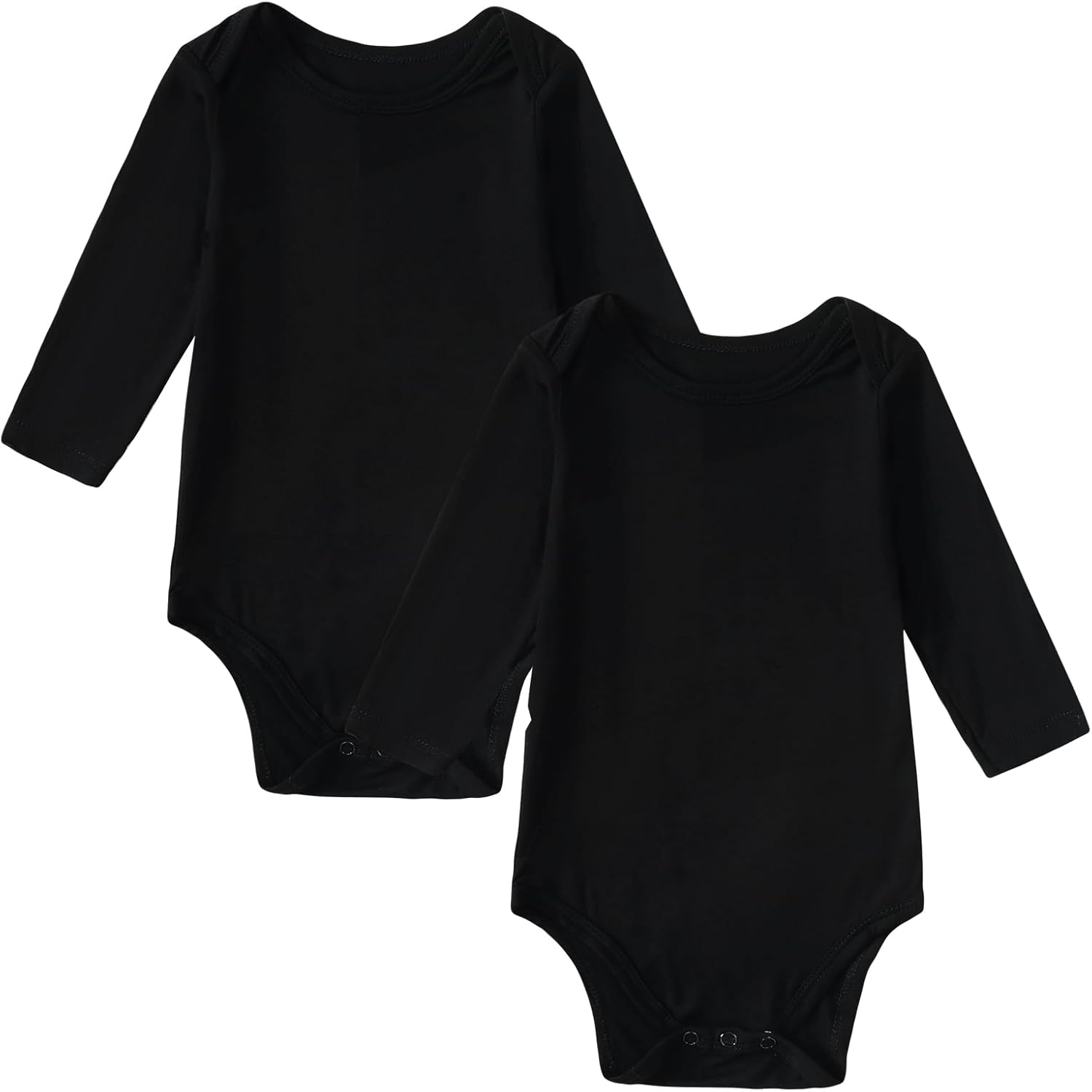 DEFAHN 2PCS Visocse from Bamboo Baby Rompers Unisex Onsies Solid Short Sleeve Baby Bodysuit 0-24 Months