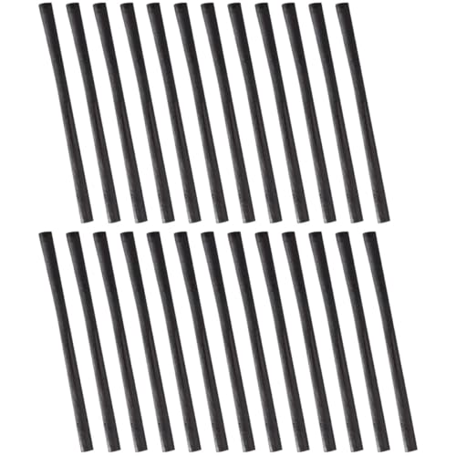 Abaodam 25 Barras de Carboncillo para Dibujar 7-9 Mm, Material de Dibujo Carbón de Sauce para Boceto al Carboncillo, Kit de 25 Piezas para Artistas, Estudiantes y Principiantes