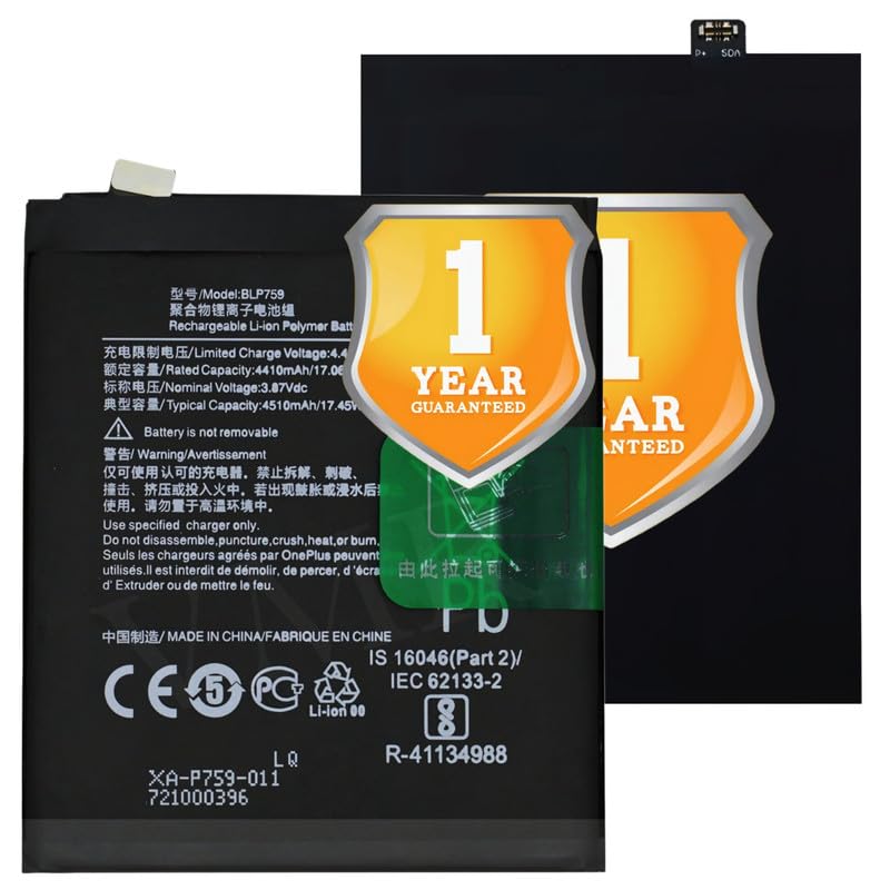 Image of Original BLP759 Battery Compatible for OnePlus 8 Pro - (4510mAh) 1 Year Warranty X2