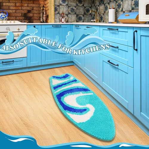 Image of AAZEEM Mat Rugs Non-Slip Abstract Bath Rugs Cute Mat Washable for Tube|Rectangular Door Mat for Home |Drawingroom |Easy Clean Indoor and Outdoor Floor Mat |Super Absorbent |Dark Blue|33 X 70 Cm |