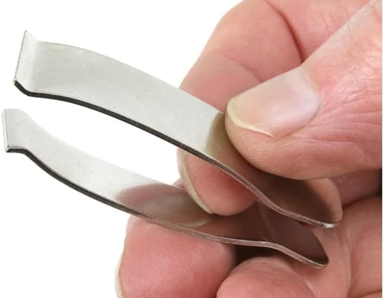 12 x Clips sans cadre 7mm Style français Plaqué argent chromé Supports de cadre photo Crochet de suspension (Comprend 2 leviers réutilisables pour l'installation)