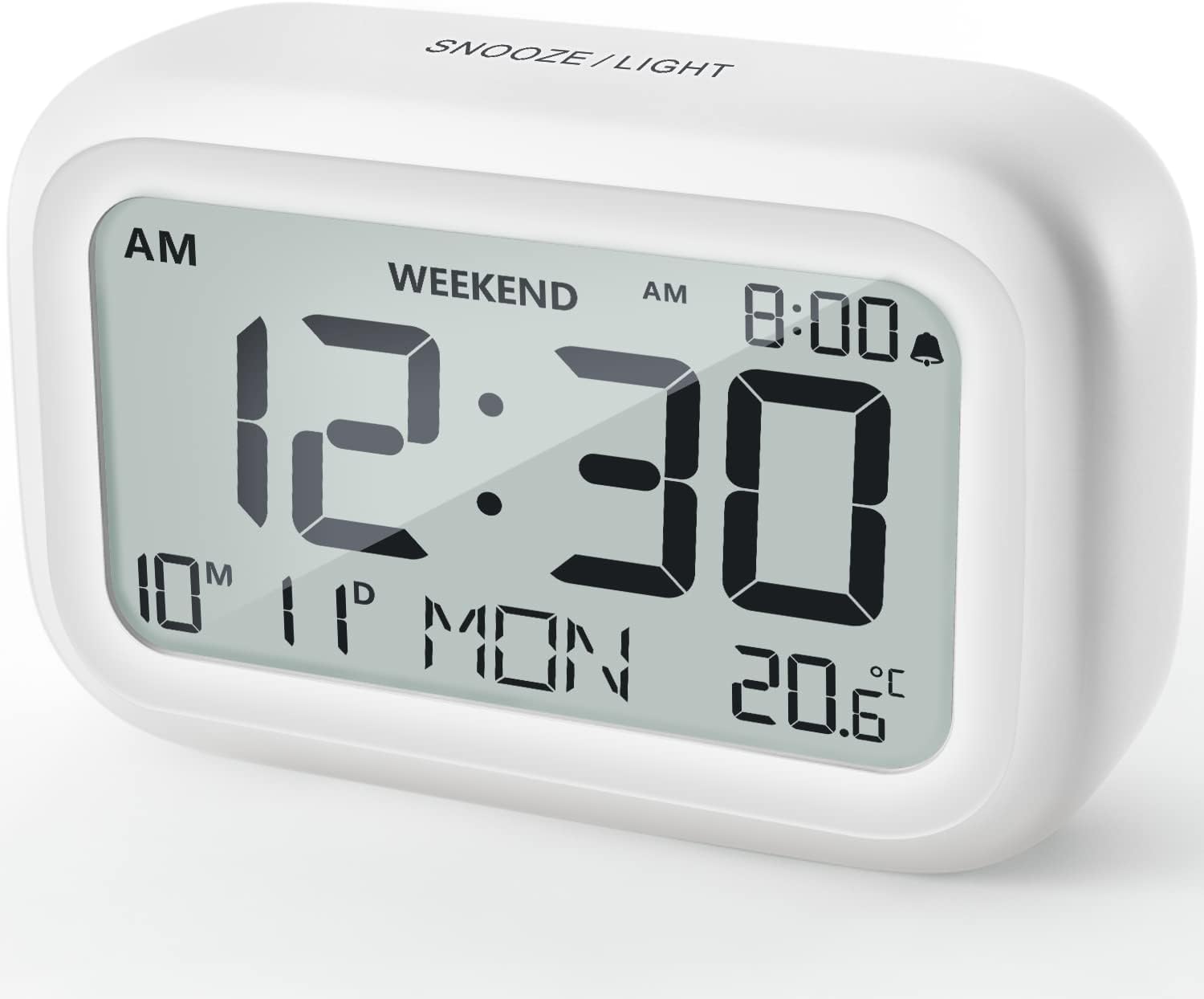 Digital Alarm Clock, Bedside Snooze & Weekend Mode for Bedroom & Office