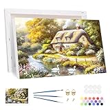 CE QUE VOUS RECEVREZ - Vous recevrez le kit de peinture par numéros Petite Ville Halloween pour adultes avec cadre. Chaque kit comprend : une toile encadrée en bois x1, toile x 1, pinceaux avec pointes différentes x 3, kit de pigment acrylique formulé x 1. Le kit de plantation BOWETILE inclut suffisamment de crochets et d'autocollants. Nous vous fournissons tout le nécessaire pour peindre
