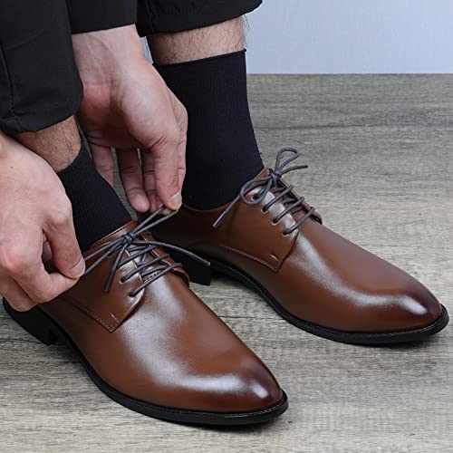Image of Handshop 3 Pairs Dress Shoe Laces | 3 /32 inch Thin Round Waxed Shoelaces | Polished waxed sheen, tightly woven cotton, secure tie, for oxfords, derbies and chukka boots, 23 inch-63 inch sizes and 15 colors