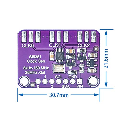 hiletgo si5351 si5351a i2c iic high frequency signal generator square wave frequency generator 33-5v 8khz -160mhz for arduino