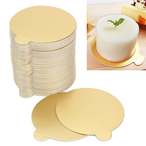 Buy 3.25" Gold Disposable Cake Boards Cardboard Cake Circles Base for