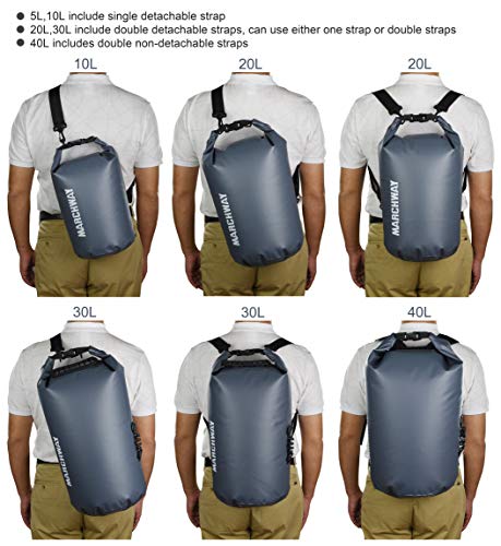 Snapklik.com : MARCHWAY Floating Waterproof Dry Bag Backpack 5L/10L/20L ...