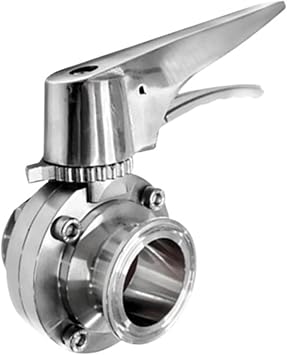 3/4" Sanitary Stainless Steel 304 Handle Clamp OD 50.5MM Multi-Position Butterfly Valve