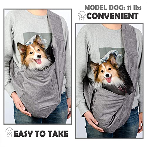 Arella Dog Sling Carrier For Small And Medium Dogs 10-20 Lbs With Comfortable Adjustable Padded Shoulder Breathable Mesh For Travel Hands Free Daily Walk Outdoor Activities Pds08G #TOP1