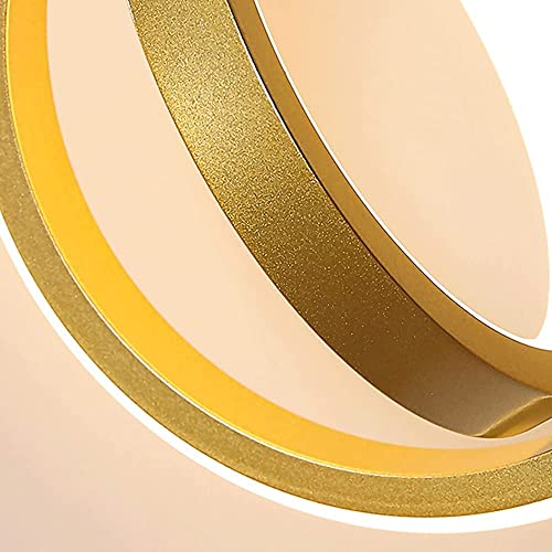 Luminaria de pared con pantalla de hierro forjado dorado y LED de 20W 8