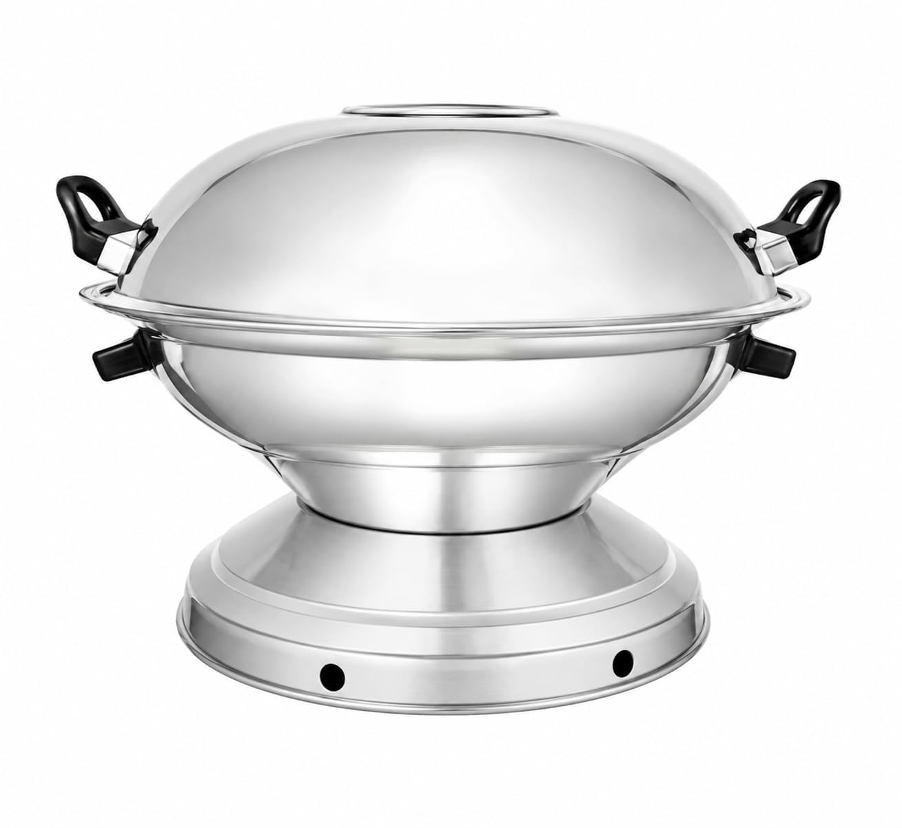 Stainless Steel Gas Tandoor Bati Maker for Gas Stove - Mirror Finish Oven with Viewing Window, Heat Resistant Handles for Bati, Roti, Naan, Pizza and Grilling-image-43
