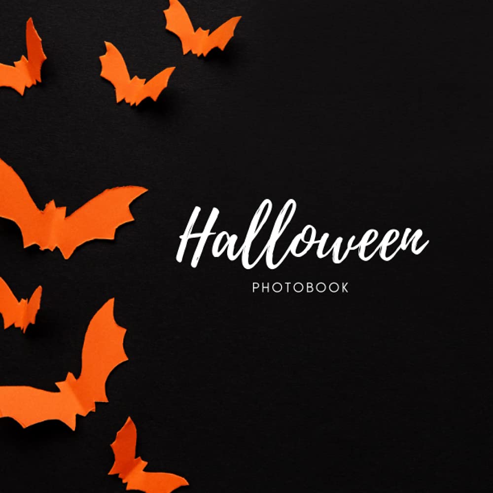 Colorful Halloween Photobook / Album: (8.5 x 8.5) Colorful Halloween Photobook with Halloween Theme Background for Gift and Memories
