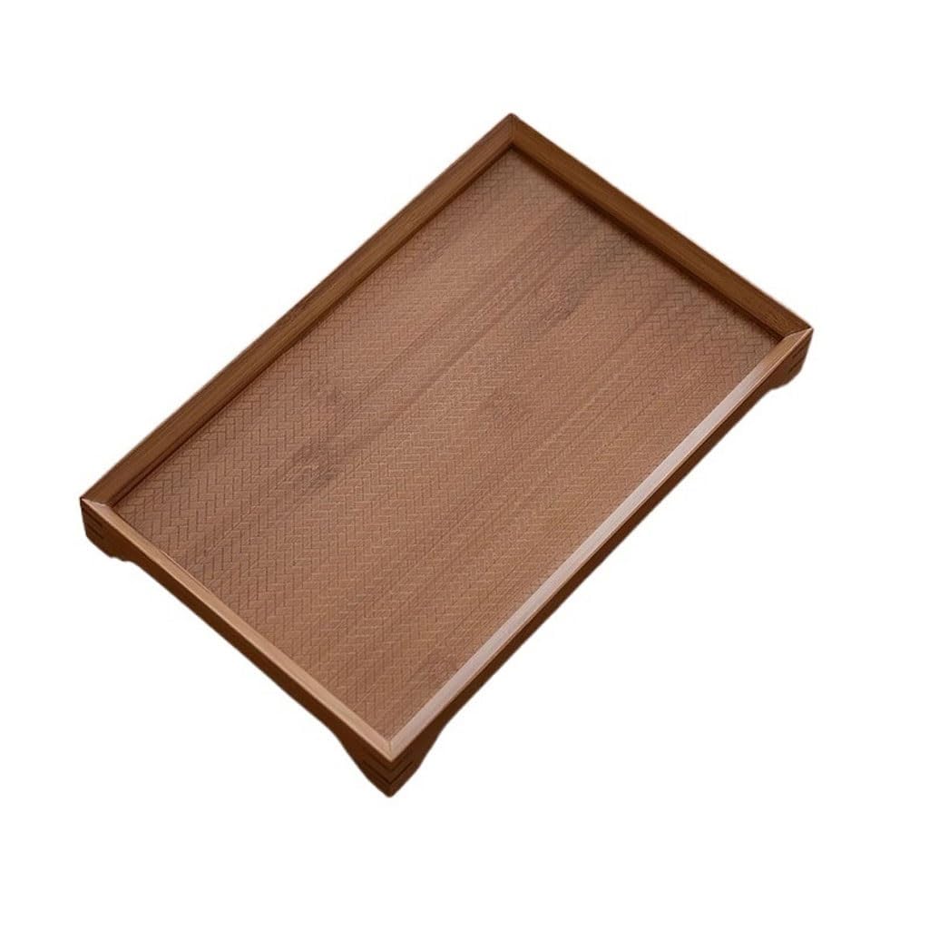 Vassoio da tè in bambù retrò per cerimonie domestiche, semplice vassoio da portata da tavolo per caffè, design elegante per gli amanti del tè per gli appassionati di tè