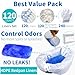 Commode Liners Set - 120 Liners, 120 Absorbent Gel Packs, 240 Gloves, Universal Fit for Bedside Commodes and Portable Toilet Chairs, Leak-Proof and Odor Control