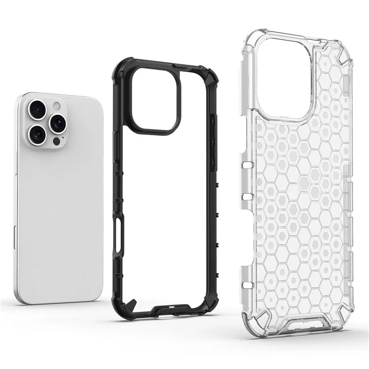 Image of Hard PC Back Case Cover for iPhone 16 Pro Max Anti Slip Ultra Thin Shockproof Reinforced Corners (Polycarbonate|Clear)