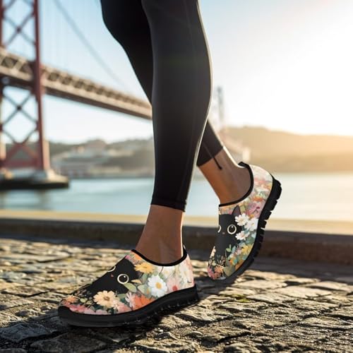 Image of Womens Slip On Walking Shoes Non Slip Loafer Breathable Holiday Travel Shoe Lightweight Casual Low Top Sneakers SizeUS 5.5-11.5