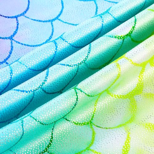 Image of EQSJIU Gymnastics Leotards for Girls Kids Rainbow Mosaic Mermaid Butterfly Stars Leopard Galaxy Tie Dye Cosmos Leopard