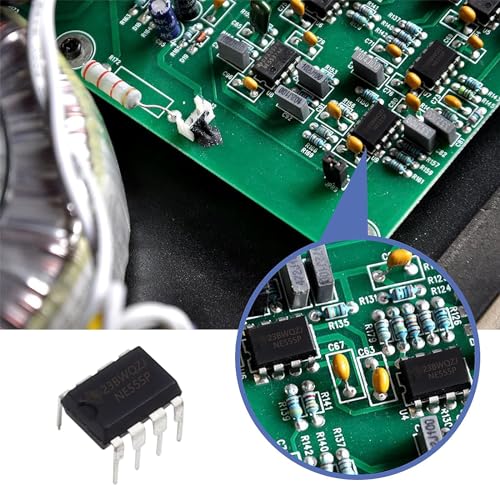 50pcs ne555 timer ic ne555p 8-pin with machined contact pins ne555p ic chip single precision timer
