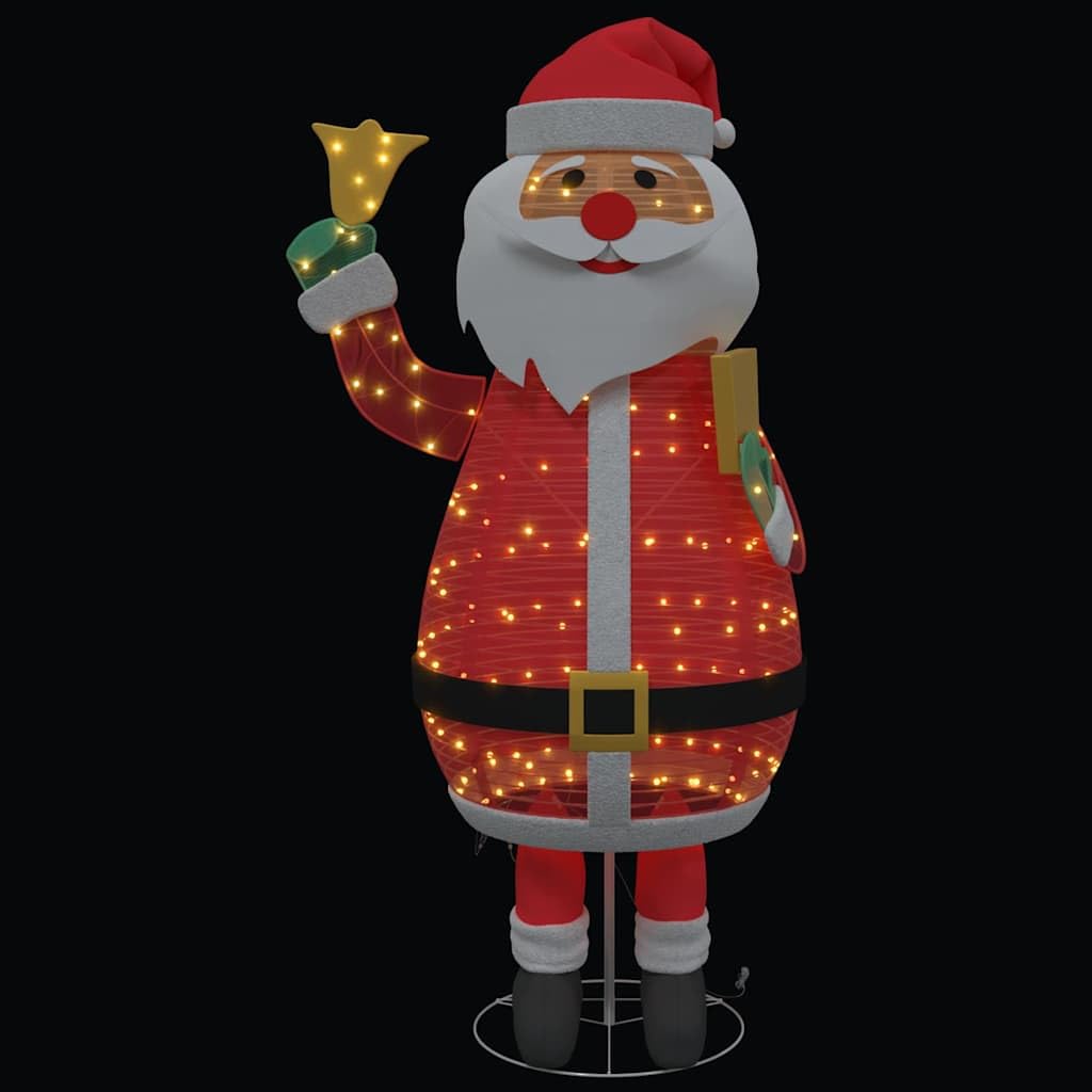 Père Noël Lumineux avec 200 LED Blanc Chaud 100 x 180 cm en Tissu pour décoration de Noël intérieur extérieur, Figurine Festive avec guirlandes USB pour Maison Jardin fête Saison