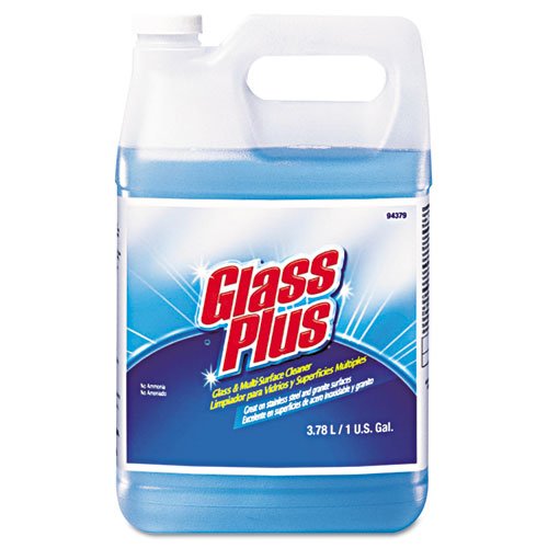 Glass Plus Glass Cleaner, Floral Scent, Liquid, 1 gal. Bottle - four 1-gallon bottles per case.