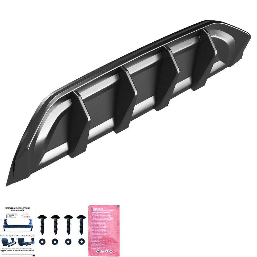 Oneway Jupe de pare-chocs arrière (Diffuseur) compatible avec Volkswagen Tayron (R41) 2024- - Noir brillant