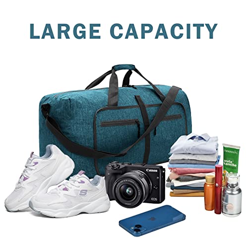 Duffel Bag 115L Packable Duffle Bag with Shoes Compartment Unisex Travel Bag Water-Resistant Duffle Bag(Green,115L)