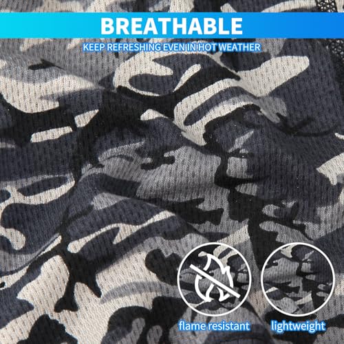 Image of FR Balaclava Summer Face Mask Fireproof for Welding Racing UV Resistant Comfortable All Day Wear Safety Head Cover