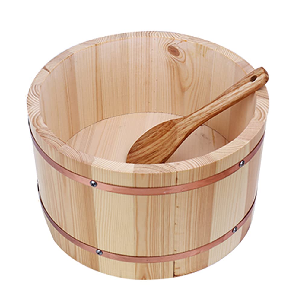 Bol de riz à sushi japonais en bois pour soirée sushi en famille et cuisine coréenne