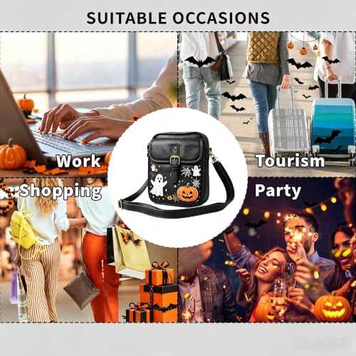 Image of Leather Crossbody Bag for Women,Anti-Theft Messenger Bag with Large Capacity,Built-in Purse Card Slots Shoulder Sling Bag