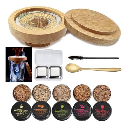 Catálogo de Cubared . 43 10PCS Ahumador de Cocteles,Kit de Bartender, Para Bebidas,Vino,Whisky,Bourbon, Carne, Queso, Pollo Asado.Kit de Ahumador de Cóctel,5 Sabores Ahumados,Con Cubitos de Hielo de Acero...