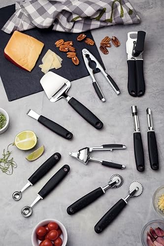 Image of Tramontina Utilita Stainless Steel Lemon Grater - Black Polypropylene Handle - Ideal for Zesting Lemon, Lime, Orange, Ginger, & More