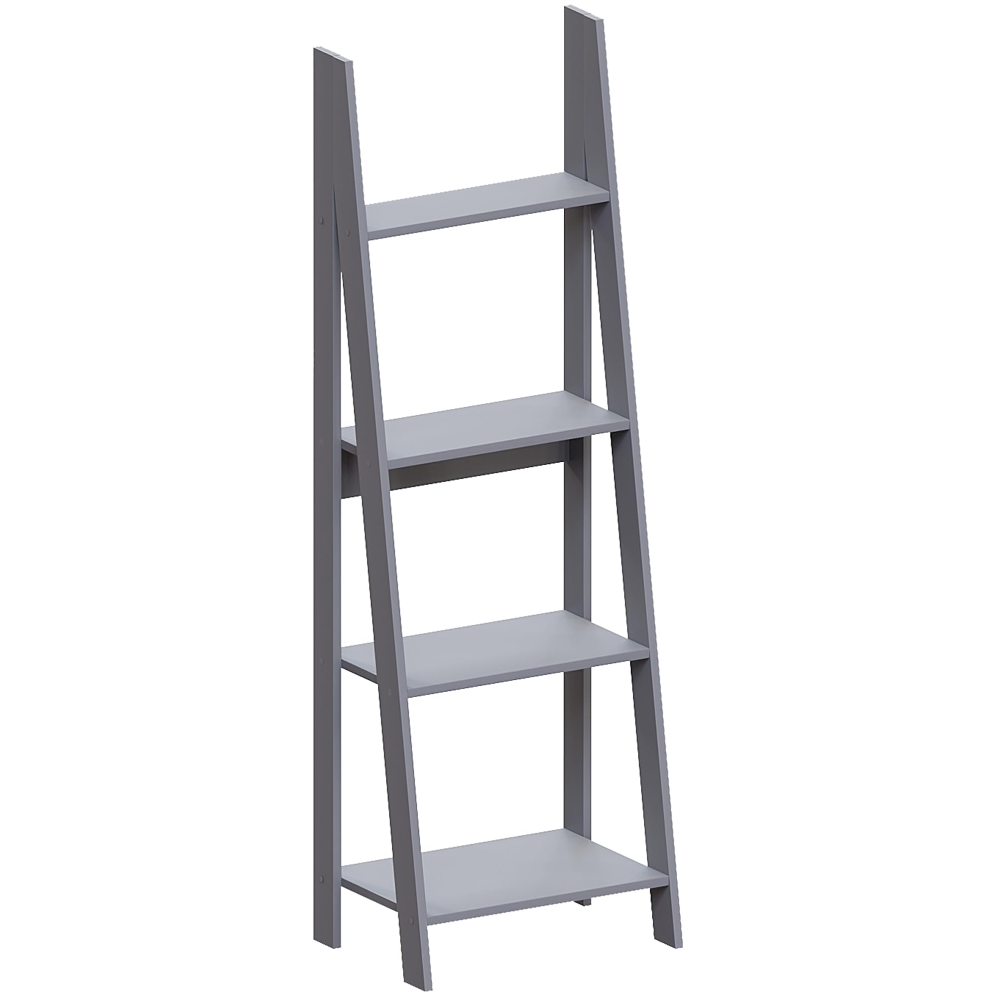 Vida Designs - 4 Tier Bristol Step Ladder Bookcase, Gray, 38.5D x 46W x 175.5H centimetres
