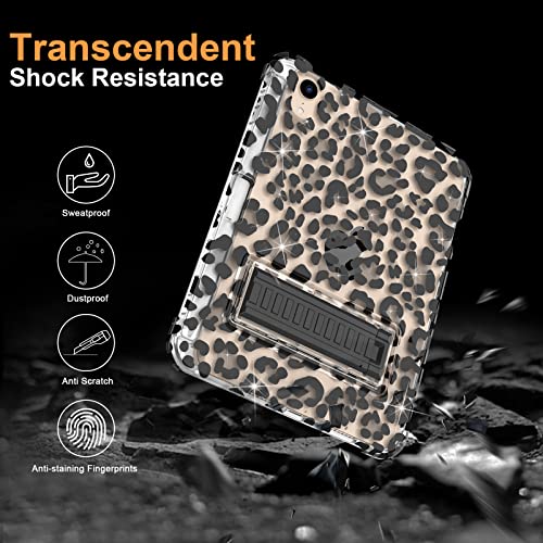 Rantice Case For Ipad Mini 6 2021, Ipad Mini Case With Pencil Holder And Kickstand For Women Girl Kids, Slim Shockproof Clear Transparent Cover For Ipad Mini 6Th Generation 8.3 Inch（Black Leopard） #TOP5
