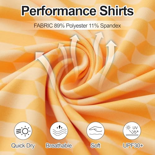Golf Polo Shirts for Men - Print Moisture Wicking Quick Dry Short Sleeve Collared Polo Shirts for Golf Tennis Wear3