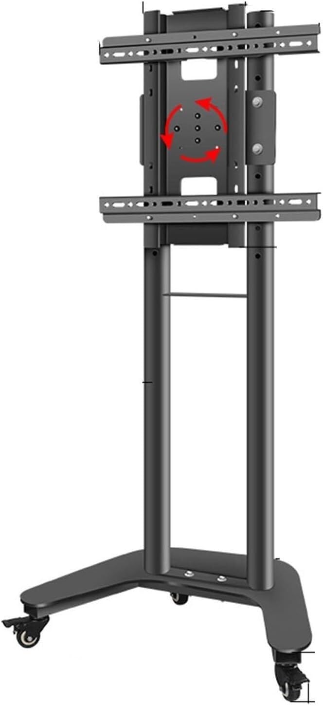 OLSKFUH Mobile Tv Stand Mobile Tv Cart On Wheels - Height Adjustable Tv Stand - Mobile Tv Cart For 32-60 Inch Tvs For Living Room, Office, Meeting Room,