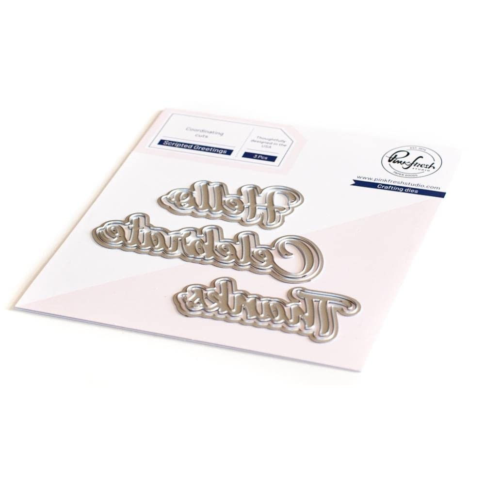 Pinkfresh Studio Die Set-Scripted Greetings