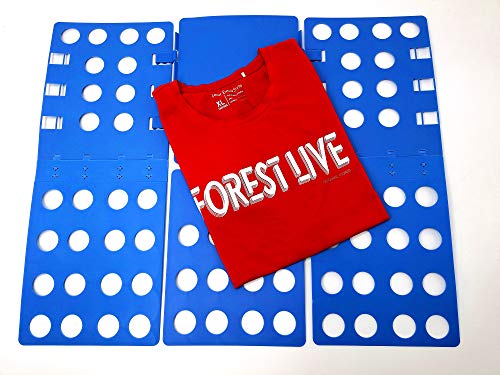 Nifogo Doblador de Ropa Doblador de Camisetas Camisas Ropa Adulto Infantil-Tabla para Doblar Ropa Azúl Plegar Camisetas Camisas Ropa Toallas