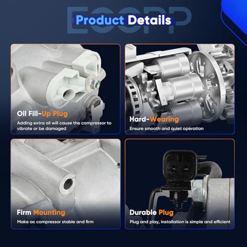 Image of ECCPP AC Compressor 2005 Fit for Chevrolet Equinox 3.4L | Fast Cooling Air Conditioning Compressor
