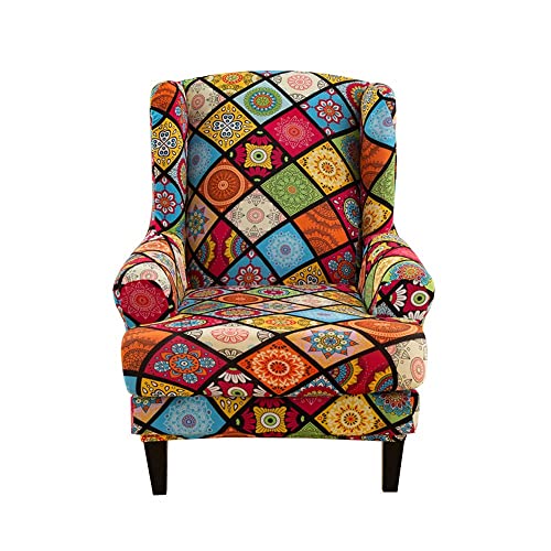 Highdi Wingback Chair Covers 2 Piece Stretch Wing Chair Slipcover