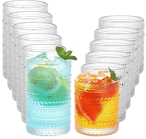 Set de 12 vasos hobnail Whonline