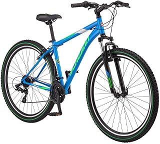 Schwinn High Timber Mountain Bike, Steel Frame, 26-Inch Wheels, White/Blue