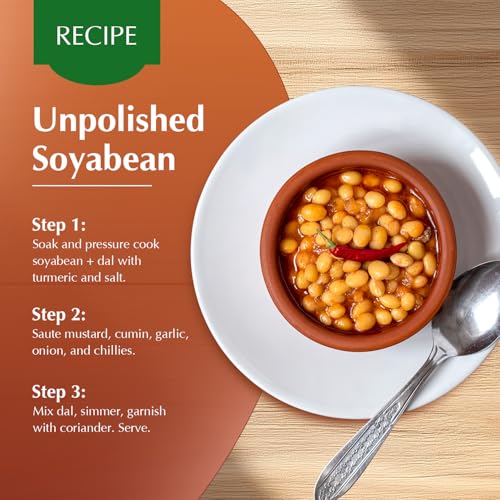 Image of Amazon Brand - Vedaka Unpolished Soybean | 500 G | Premium Soya Beans