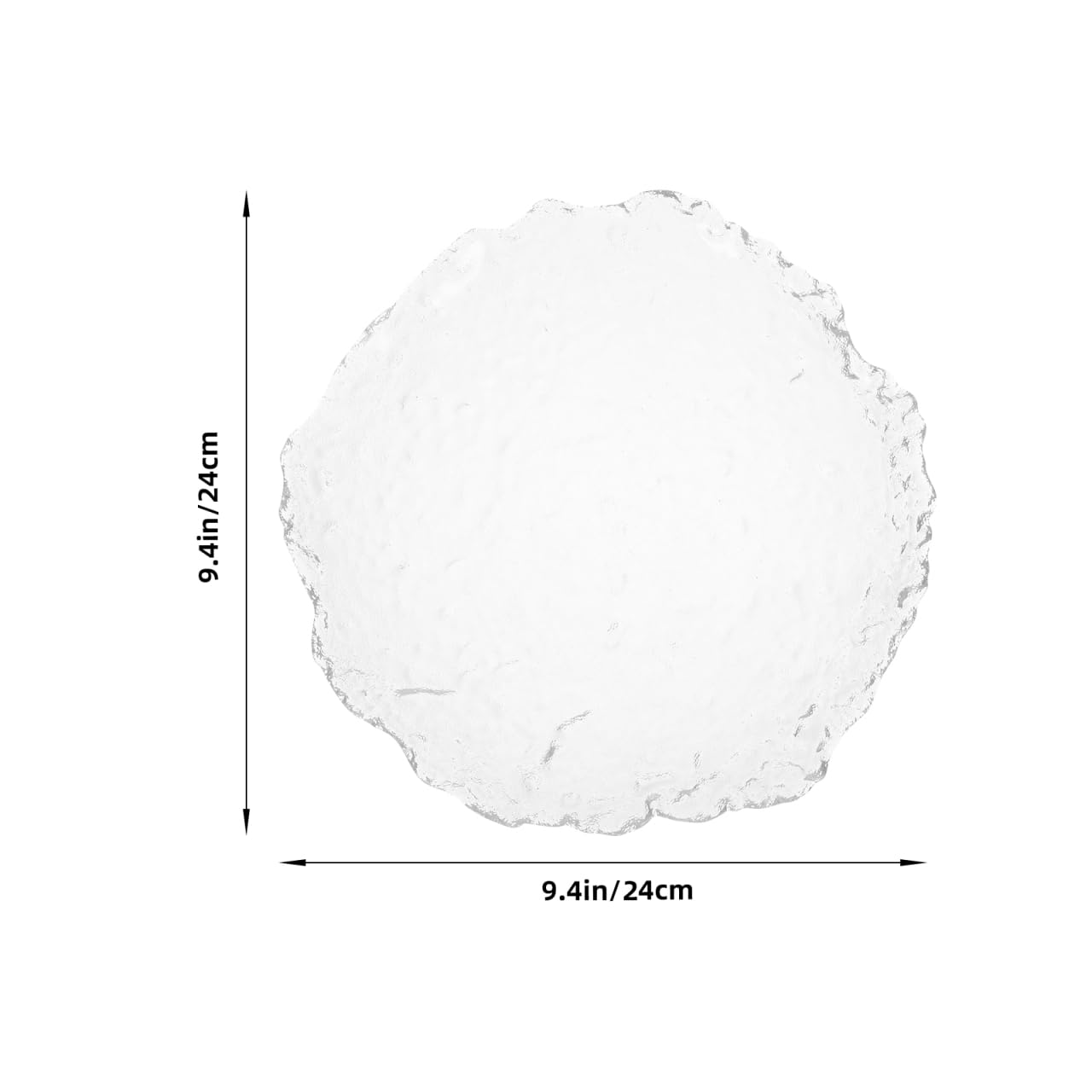 Hemoton Salad Plate 9 Inch Glass Dessert Salad Appetizer Plate Snack Fruit Plate Japanese Sushi Platter Food Dishes Jewelry Dish Trays for Home