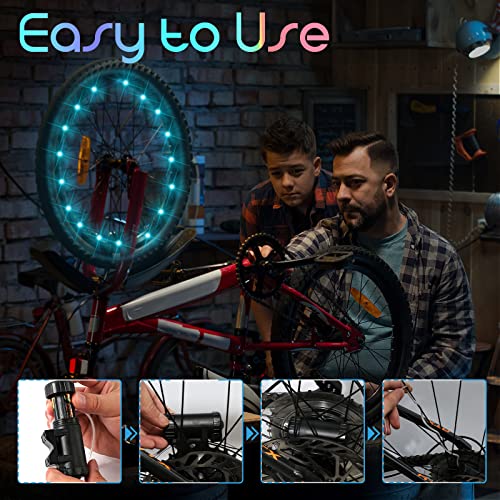 Merrimax M Bicycle Wheel Lights 16 Colors Changing Bike Lights Bright Waterproof Led Cycling Tire Light Front And Back Spoke Lights Bike Decoration Lights Assoceries For Kids Adult Boys #TOP3