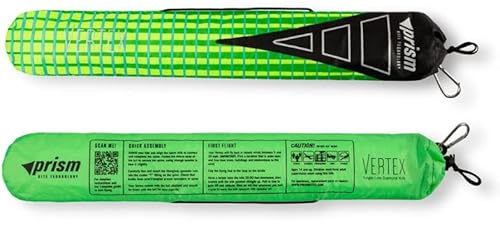 Prism Kite Technology Vertex High Flying Diamond Kite With 10' Long Triple Streamer Tail, Aurora #TOP4