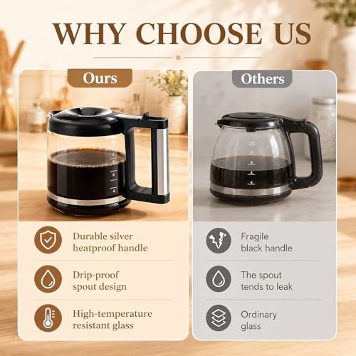 Image of COM532M 10-Cup Glass Carafe Replacement for De'Longhi Coffee Maker