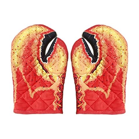 Colourful Crab and Fish Oven Mitts Cover