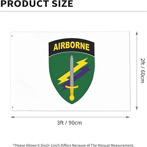 Miniatura 3 de Bandera de Insignia de Comando de Asuntos Civiles y Operaciones Psicológicas de 2 x 3 pies, poliéster de doble cara para exteriores, bandera