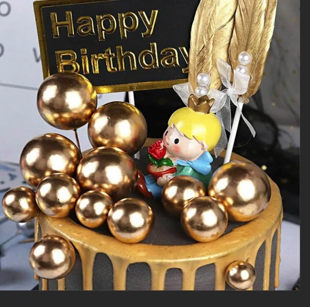 Homebakers Mart Golden Faux Balls Topper For Cake Decoration | Pack Of 20pcs | GOLD | 4 sizes 2, 2.5, 3, 4 cm 5PC Each-image-22