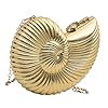 Oshhni Conch Bag Kettentasche Einzigartige lässige Mode Elegante leichte Tragetasche Umhängetasche für Frauen Dame Mädchen Dating Shopping, Golden #1